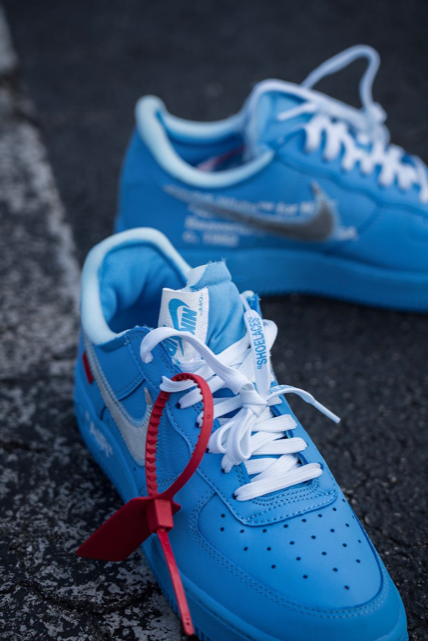 Off-White MCA University Blue X Air Force 1s