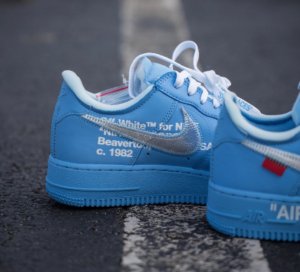 Off-White MCA University Blue X Air Force 1s